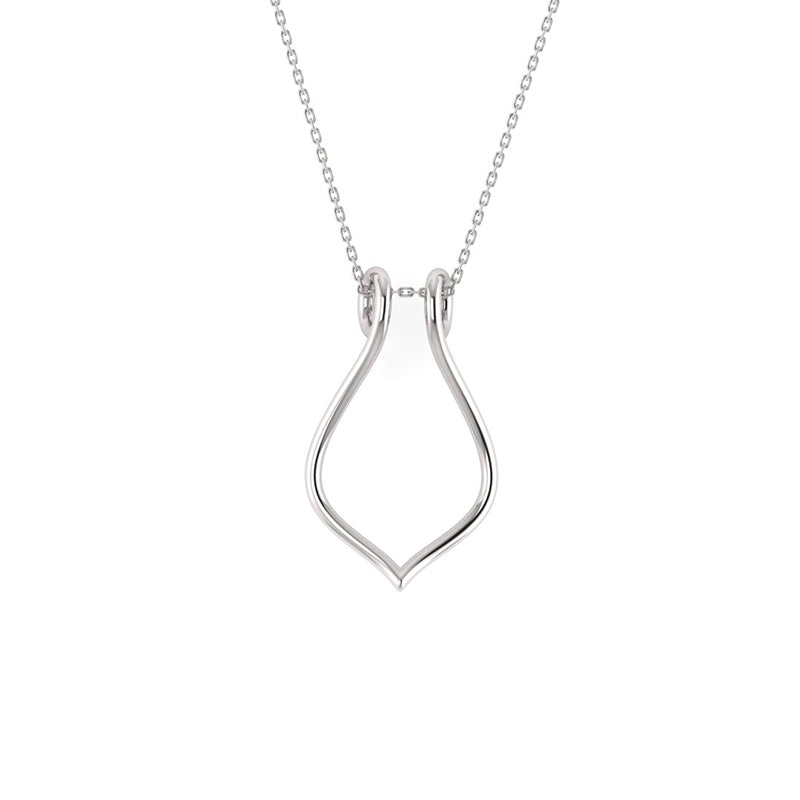 sterling silver ring holding necklace