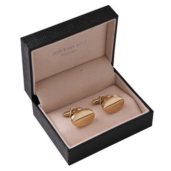 Gold Plated Oval Cufflinks