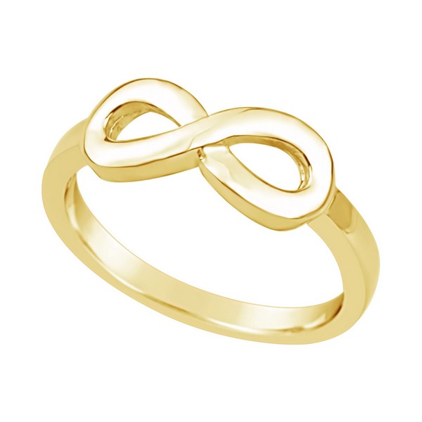9ct yellow gold infinity ring