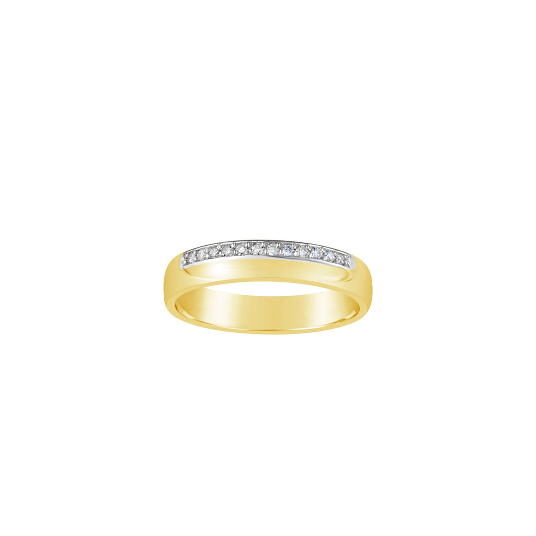 18ct yellow gold diamond set ring