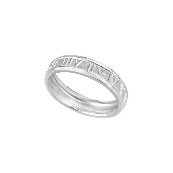 Sterling Silver Roman Numeral Ring