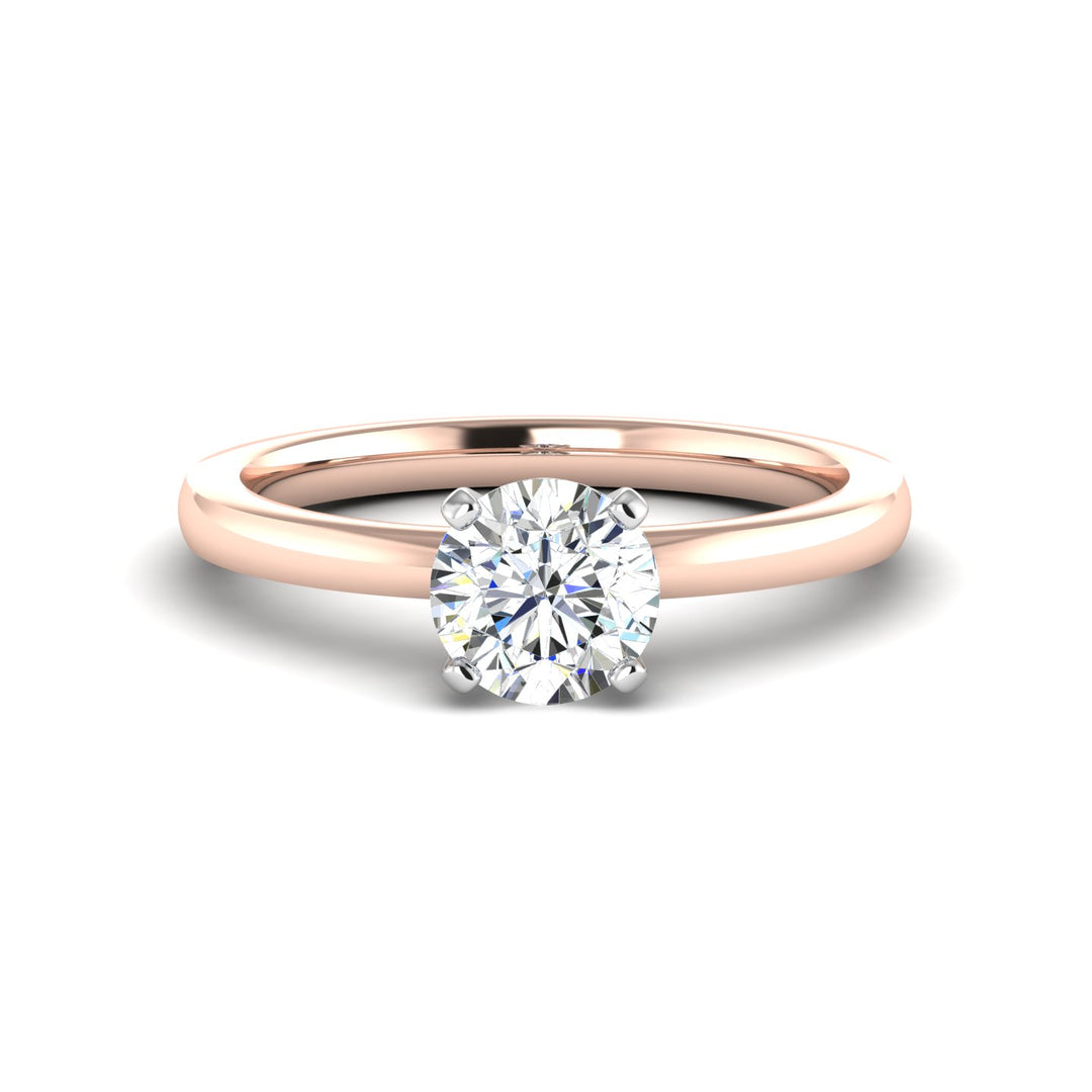 9ct rose gold 0.50ct lab grown diamond ring