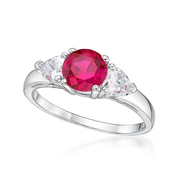 sterling silver 3 stone cubic zirconia ring