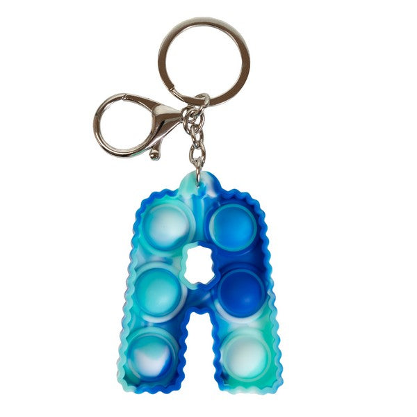 Ombre Blue Fidget Keyring - All Initials