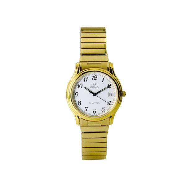 Adina Unisex Gold Plated Everyday Stretch Band Watch