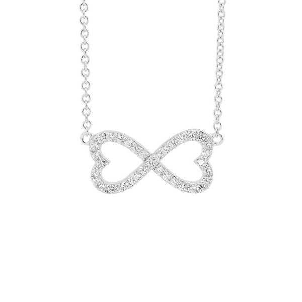SS CZ Infinity Necklace