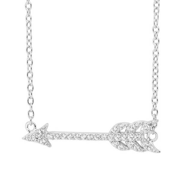 sterling silver cubic zirconia Arrow Necklace