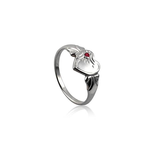 Sterling Silver July Signet Ring