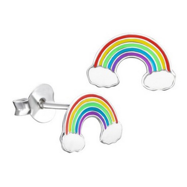 sterling silver Rainbow Stud Earrings