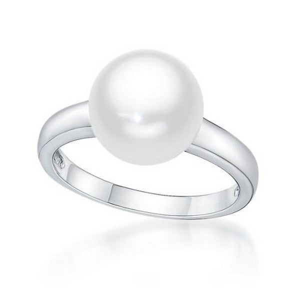 sterling silver freshwater pearl ring