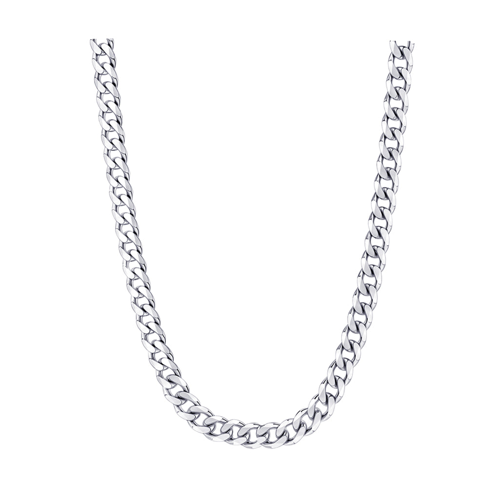Sterling Silver Solid curb Chain 55cm