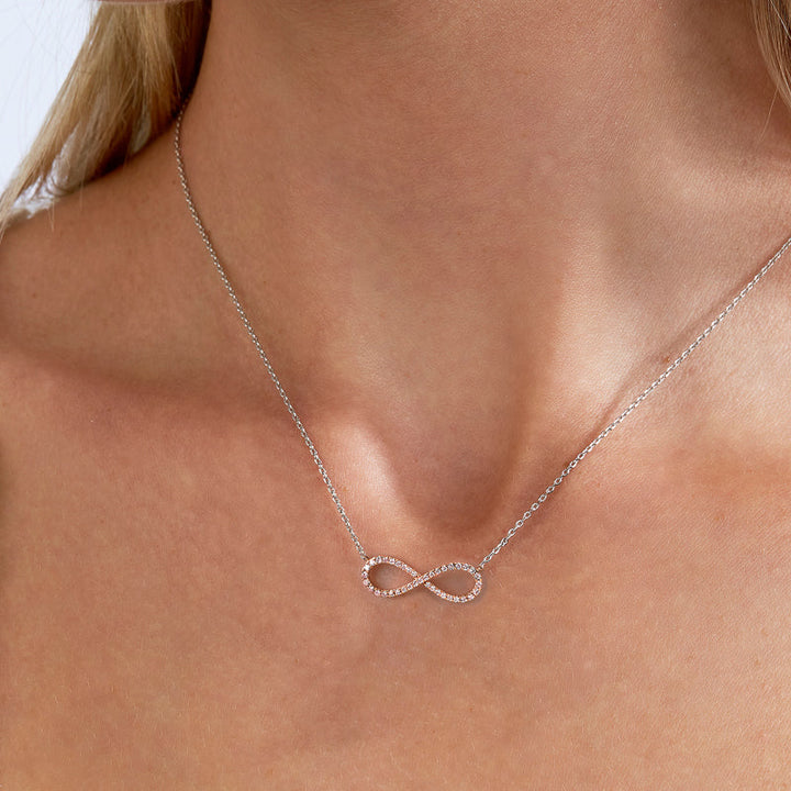 18ct rose and white gold Argyle Pink Diamond Necklace - Infinate