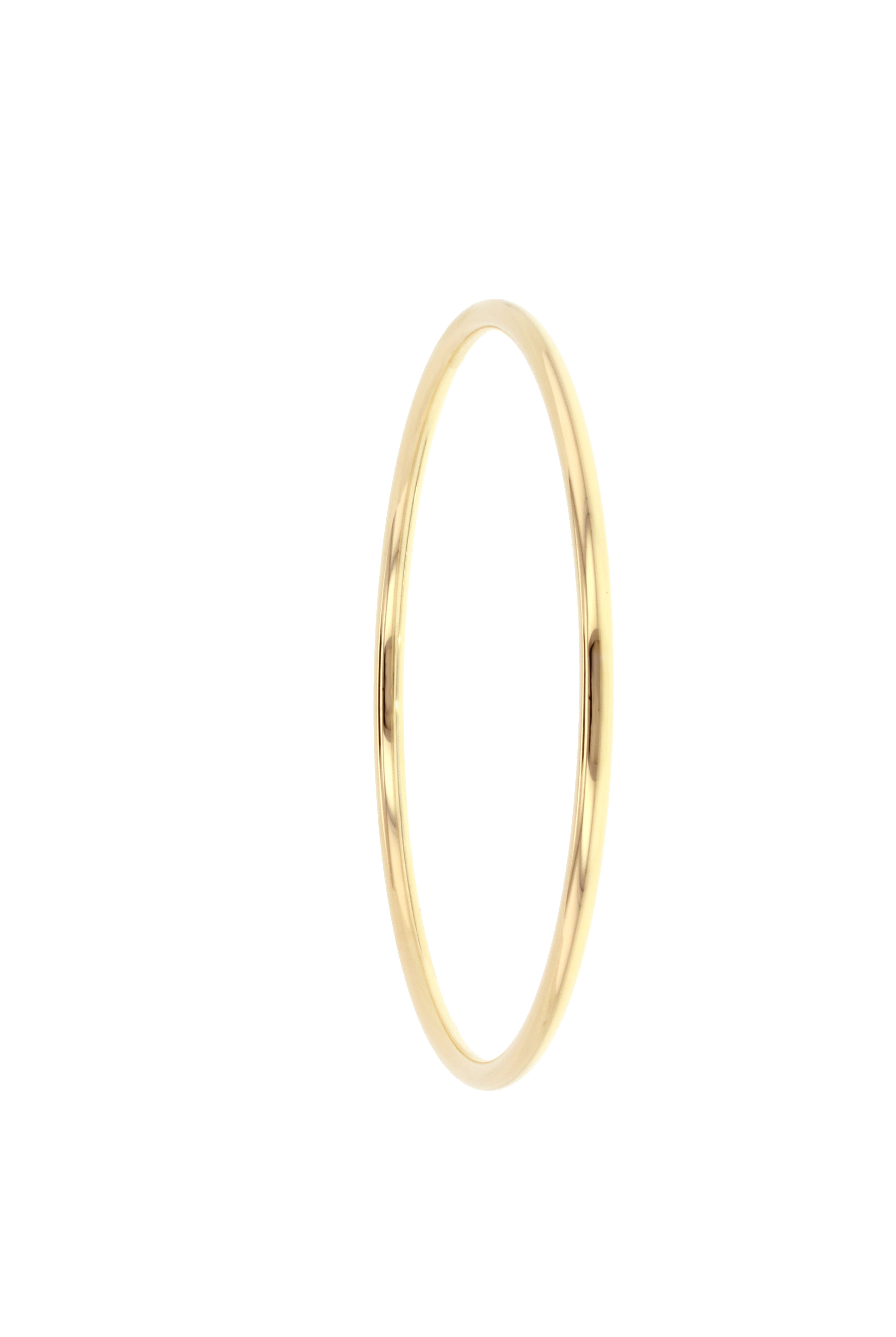 9ct yellow gold Silver Filled Rounded 3mm Bangle 65mm – CWJewellers