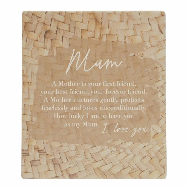 Mum Ceramic Versed Stand Up Plaque