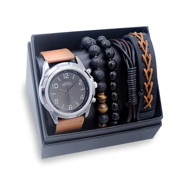 Mens republic Watch and Jewellery Set