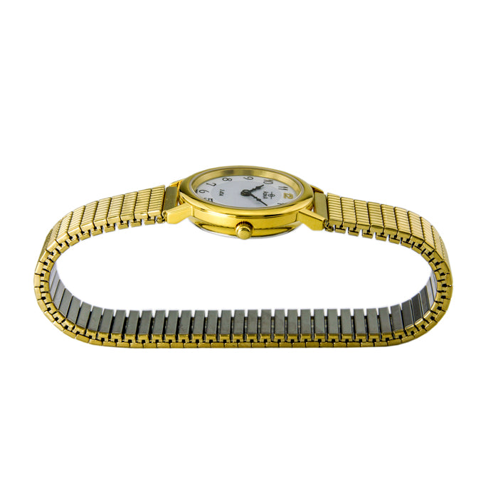 Adina everyday gold plated stretch band watch