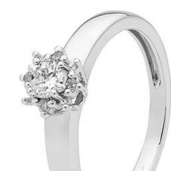 9ct white gold diamond ring