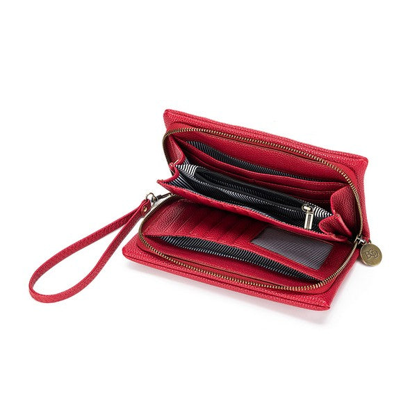 Mavie Phone Holding Wallet - Raspberry