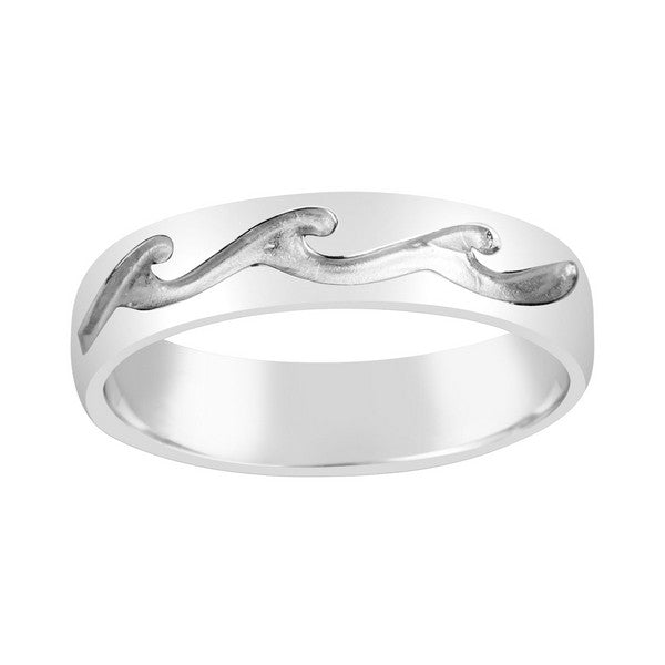 Sterling Silver Wave Pattern Ring