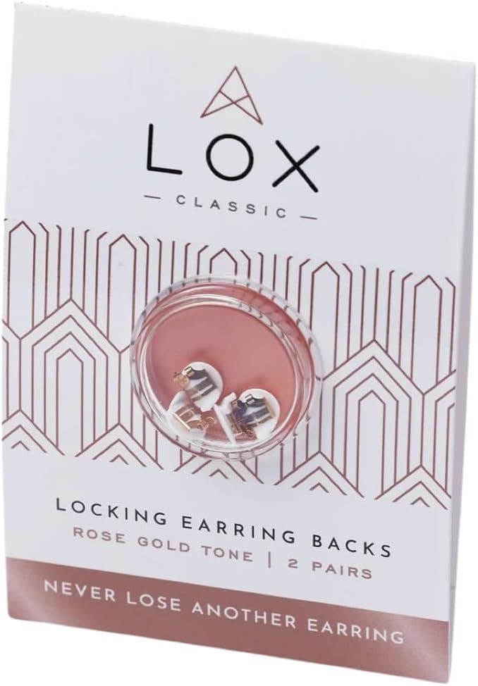 Lox earring Backs - Rose Gold Tone 2 Pair Pack