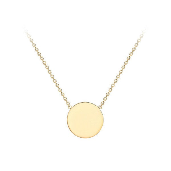 9ct YG Disc Necklace