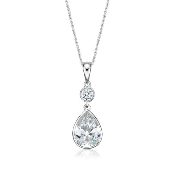 sterling silver cubic zirconia pendant