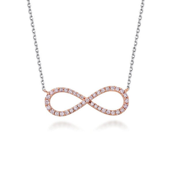 18ct rose and white gold Argyle Pink Diamond Necklace - Infinate
