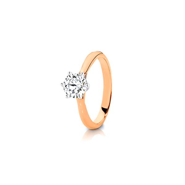 18ct Rose Gold 1/2 Carat Diamond Ring