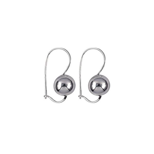 Sterling Silver 10mm Euroball Earrings