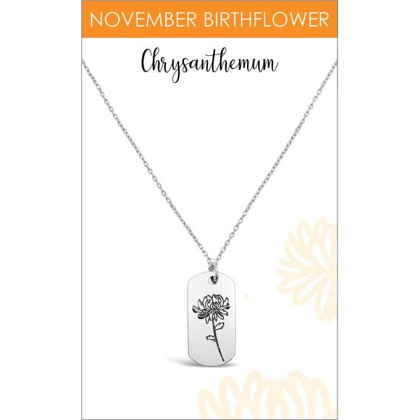 sterling silver November Birthflower Pendant