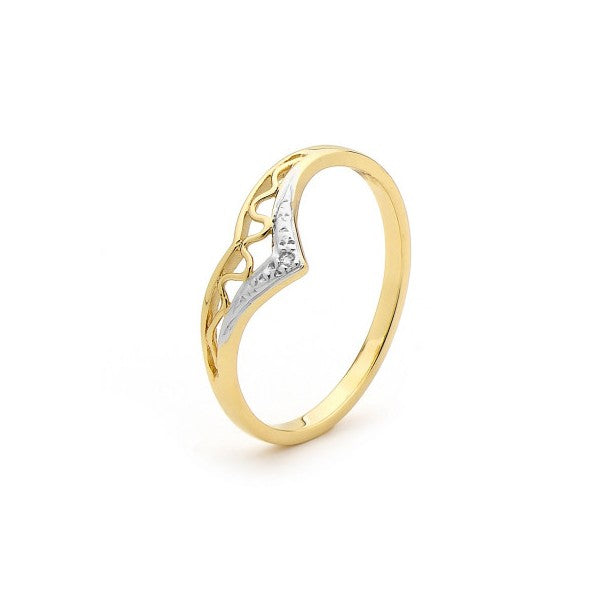 Diamond 2024 wishbone ring