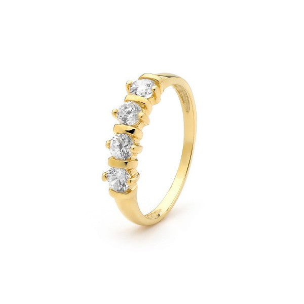 9ct yellow gold Cubic Zirconia Ring