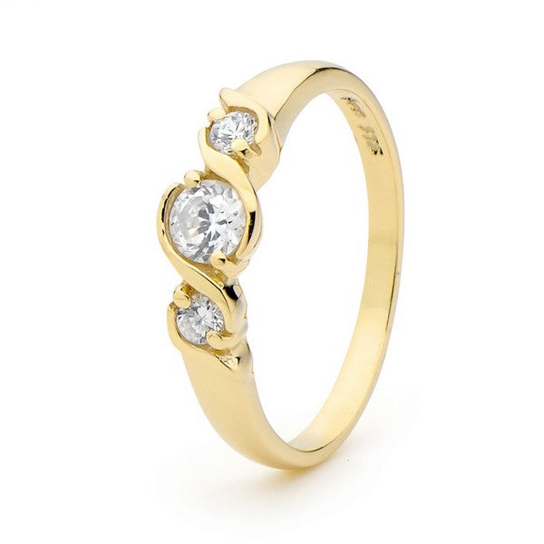 9ct yellow gold Cubic Zirconia Ring