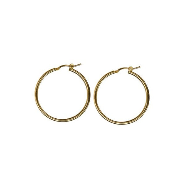 9ct YG Hoop Earrings